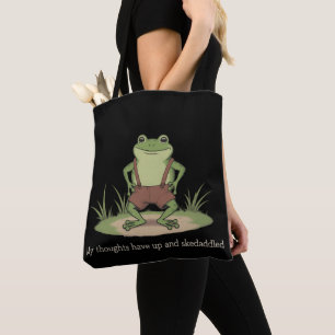 Bolsa Tote Cottagecore Sapo Fugir Engraçado Sarcástico