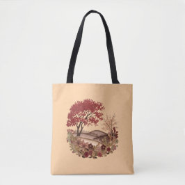 Bolsa Tote Countryside in the Autumn Quilling effect design