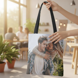 Bolsa Tote Couple Photo Your Own Two Image Double Side