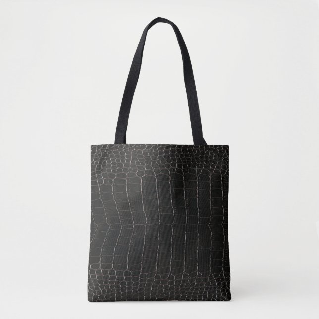 Bolsa Tote Couro crocodilo luxurioso: textura têxtil. (Frente)