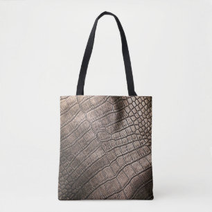Bolsa Tote Couro Elegante Fechado: Padrão Texturizado