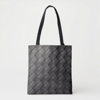 Bolsa Tote Couro Preto Travado: Textura Vintage