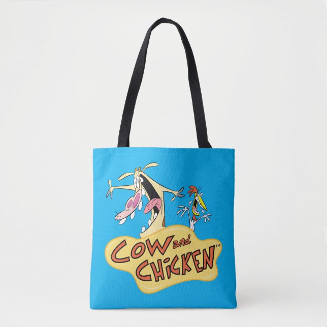 Bolsa Tote Cow and Chicken Logo Graphic (Frente)