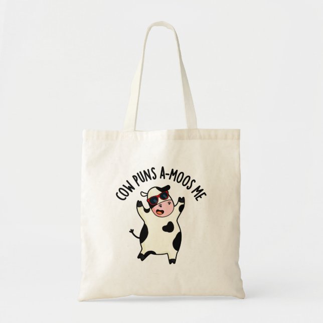 Bolsa Tote Cow Puns Amoos Me Engraçado Cow Pun (Frente)