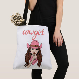 Bolsa tote cowgirl rosa