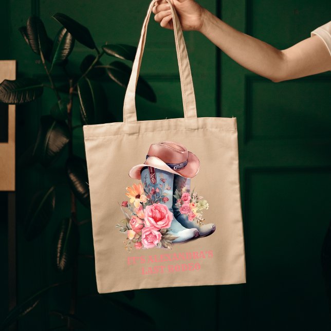 Bolsa Tote Cowgirl Rosa Nashville Vamos Go Girls Bachelorette (Criador carregado)