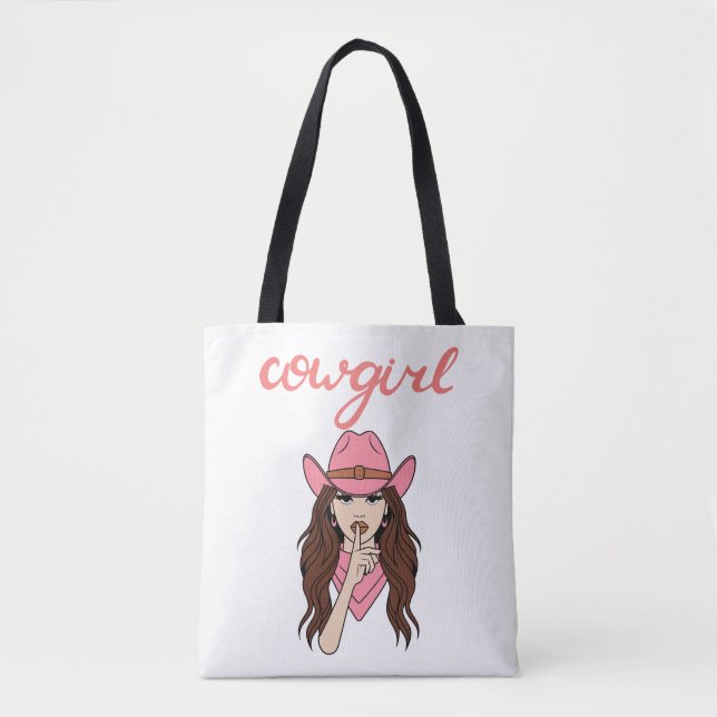 Bolsa Tote cowgirl solteira  (Frente)