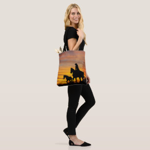 Bolsa Tote Cowgirl Sunset Horseback Ride Toag
