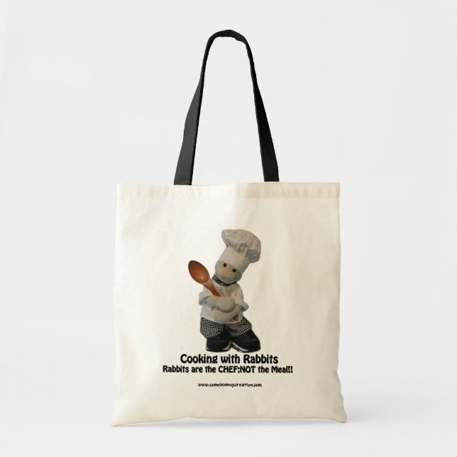 Bolsa Tote Cozimento com coelhos - sacola (Frente)