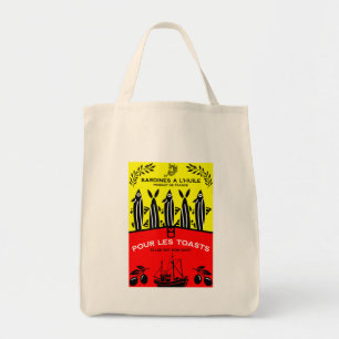 Bolsa Tote Cozinha de Sardinha Vintage Francesa