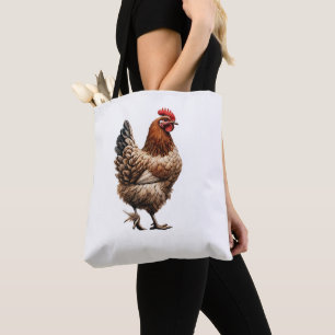 Bolsa Tote Cozinha Fazenda de frango do País Castanho