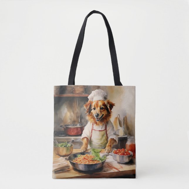 Bolsa Tote Cozinhar de Cachorro Volpino Italiano (Frente)
