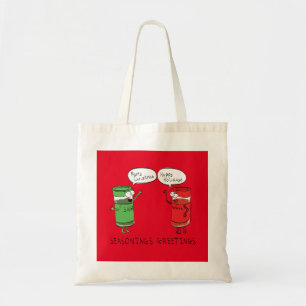 Bolsa Tote Cozinhar de Natal Engraçado Espetáculos de Chef