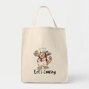 Bolsa Tote cozinhar de vamos - cozinheiro de gato