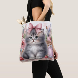 BOLSA TOTE COZINHO FLUFFY COM FLORES E ARCO DE PINO