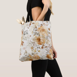 Bolsa Tote Cozy Autumn Floral Impressão