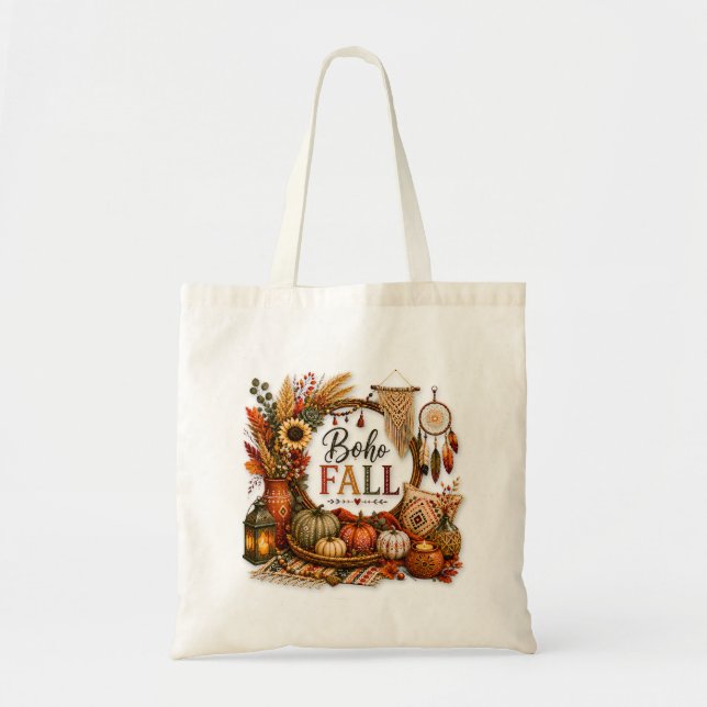 Bolsa Tote  Cozy Boho Fall / Bohemio Acogedor (Frente)