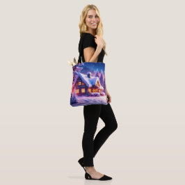 Bolsa Tote Cozy Cabin Na Wonderland De inverno