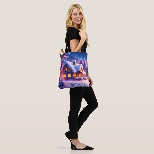Bolsa Tote Cozy Cabin Na Wonderland De inverno (No(a) Modelo)