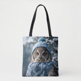 Bolsa Tote Cozy Whimsical Winter Wonderland Owl