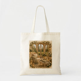 Bolsa Tote Cozy Winter Garden Botanical Cottagecore Tote Bag