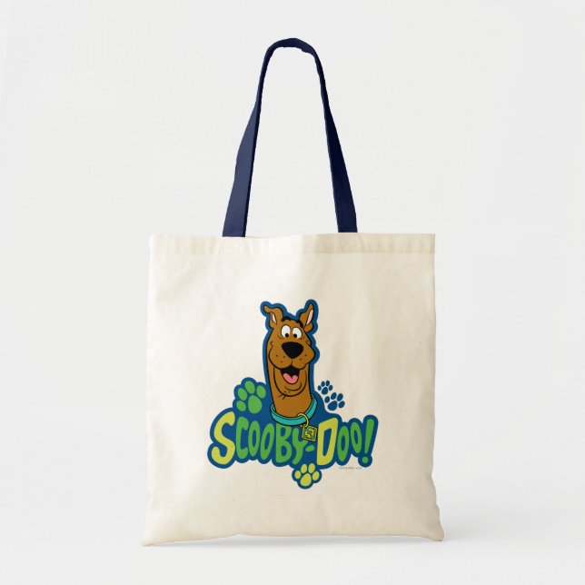 Bolsa Tote Crachá de Caractere de Impressão de Pata Scooby-Do (Frente)