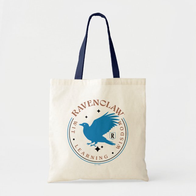 Bolsa Tote CRACHÁ de Orgulho da Casa Azul RAVENCLAW™ (Frente)