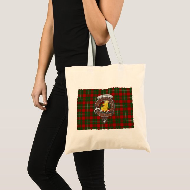 Bolsa Tote Crachá MacGregor Clan Tartan (Frente (produto))