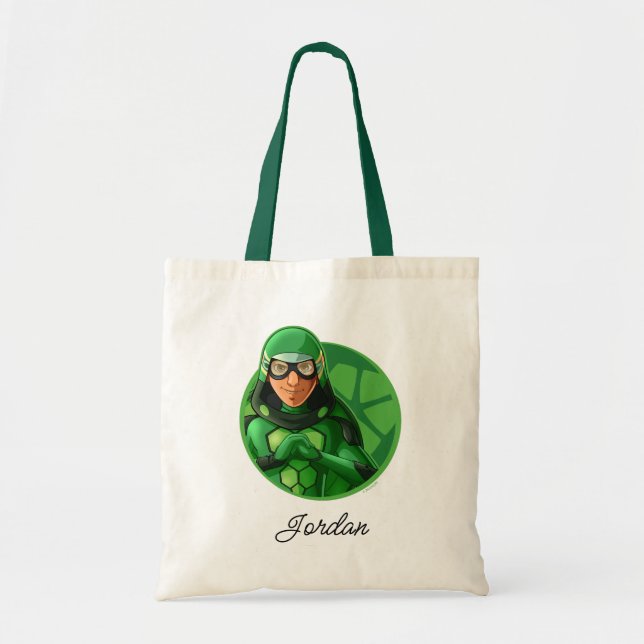 Bolsa Tote Crachá Verde Carapace (Frente)