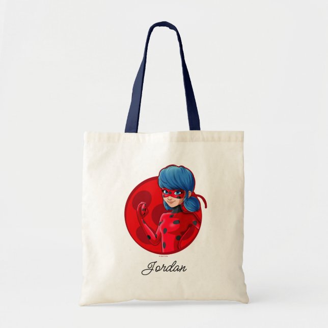 Bolsa Tote Crachá Vermelho Ladybug (Frente)
