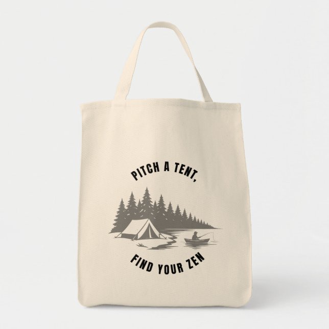 Bolsa Tote Crachá Zen Camper (Frente)