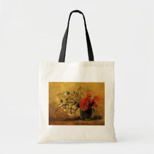 Bolsa Tote Cramações Vermelhas e Brancas por Vincent van Gogh