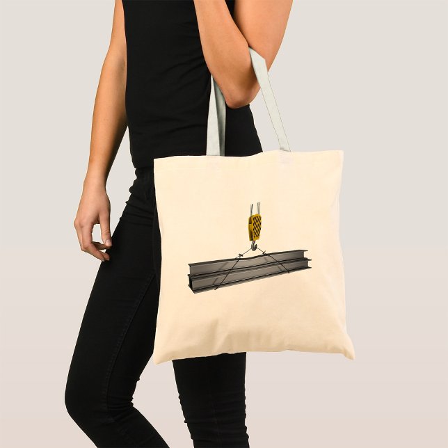 Bolsa Tote Crane Levantando Girders Tote Bag (Criador carregado)