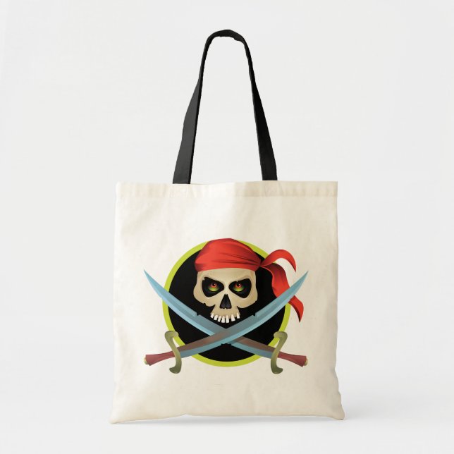 Bolsa Tote crânio 3D e Crossbones (Frente)