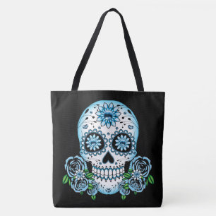 Bolsa Tote Crânio Azul