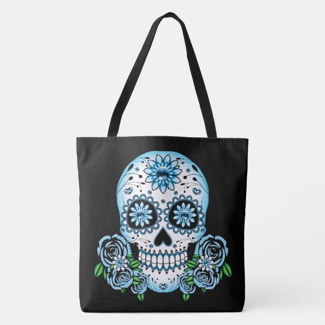 Bolsa Tote Crânio Azul (Frente)