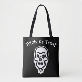 Bolsa Tote Crânio Clássico de Halloween | Truque Escuro ou Tr