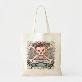 Bolsa tote crânio de aranha gótica