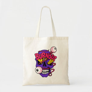 Bolsa Tote Crânio de Arte com Burnout