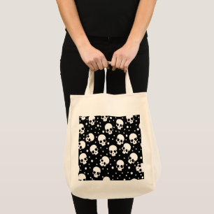 Bolsa Tote Crânio de Bolinhas monocromático