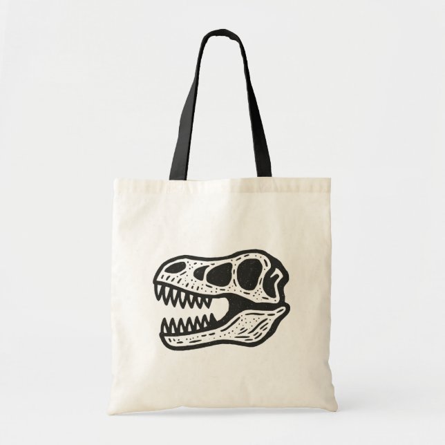 Bolsa Tote Crânio de Dinossauro (Frente)