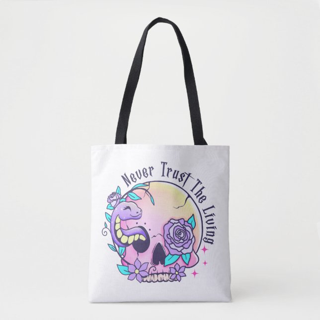 Bolsa Tote Crânio de Halloween (Frente)