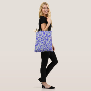 Bolsa Tote Crânio e Crossbones Halloween Padrão Invisível