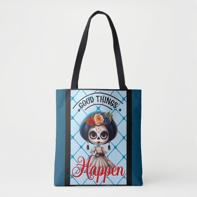 Bolsa Tote Crânio em Açúcar (Frente)