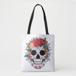 Bolsa Tote Crânio Floral