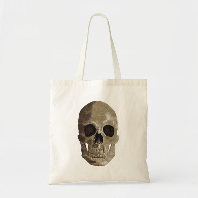 Bolsa Tote Crânio Grungy (Frente)
