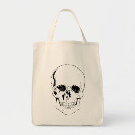 Bolsa Tote Crânio Negro Assustado do Halloween