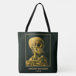 Bolsa Tote Crânio Vintage Fumando – Arte Única Inspirada em V