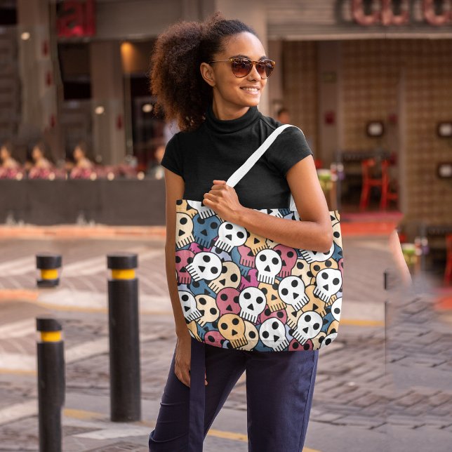 Bolsa Tote Crânios do Dia das Bruxas (Criador carregado)