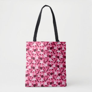 Bolsa Tote Crânios Rosa Quente